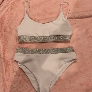 White bikini sparkly set